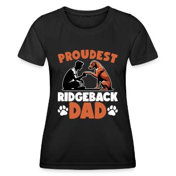 Rhodesian Ridgeback Dad Rhodesian Ridgeback - T-shirt sport Femme - noir - Devant - AI Model Female 172 light (172cm)