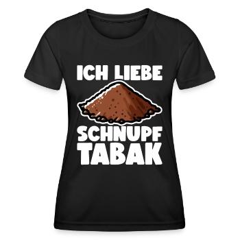 Schnupftabak - Frauen Funktions-T-Shirt - Schwarz - Vorne - AI Model Female 172 light (172cm)