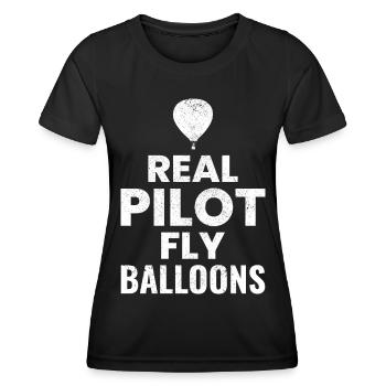 Montgolfière Montgolfière Montgolfière - T-shirt sport Femme - noir - Devant - AI Model Female 172 light (172cm)