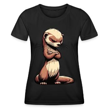 Furets Gardiens de furets Propriétaires de furets - T-shirt sport Femme - noir - Devant - AI Model Female 172 light (172cm)