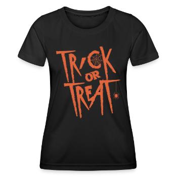 Halloween Trick or Treat Orange - T-shirt sport Femme - noir - Devant - AI Model Female 172 light (172cm)