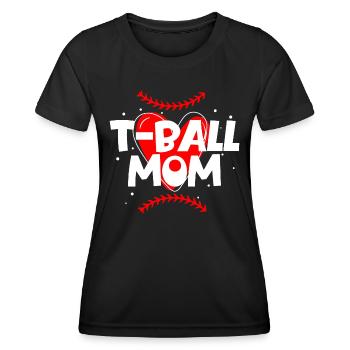 Tball Parent Player T-Ball Maman - T-shirt sport Femme - noir - Devant - AI Model Female 172 light (172cm)