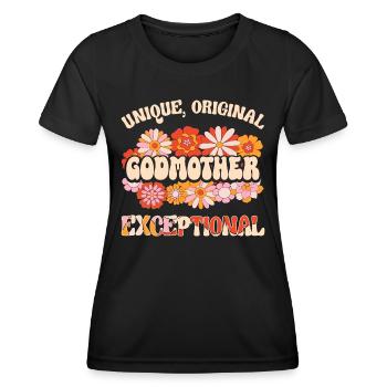 Unique original godmother exceptional godmother - Women's Functional T-Shirt - black - Front - AI Model Female 172 light (172cm)