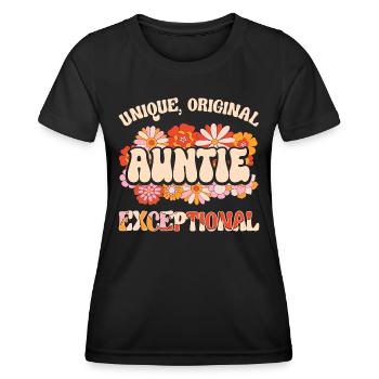 Tata Unique Original Herausragende Tante - Frauen Funktions-T-Shirt - Schwarz - Vorne - AI Model Female 172 light (172cm)