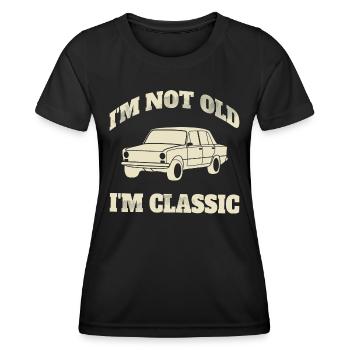 I'm not an old car enthusiast dad - Women's Functional T-Shirt - black - Front - AI Model Female 172 light (172cm)