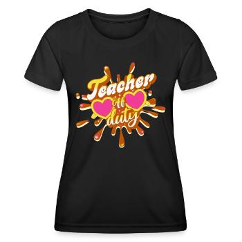 Teacher on summer vacation leave - Women's Functional T-Shirt - black - Front - AI Model Female 172 light (172cm)