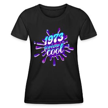 Cooles Jahr 1973 Jubiläum 50 Jahre - Frauen Funktions-T-Shirt - Schwarz - Vorne - AI Model Female 172 light (172cm)