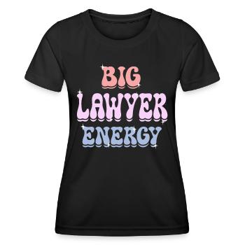 Avocate Plein D'Énergie Juge Juriste Avocate - T-shirt sport Femme - noir - Devant - AI Model Female 172 light (172cm)