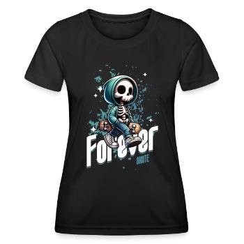 Forever Skate Skateboard - T-shirt sport Femme - noir - Devant - AI Model Female 172 light (172cm)
