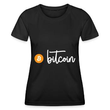 Bitcoin (Bitcoin) - Frauen Funktions-T-Shirt - Schwarz - Vorne - AI Model Female 172 light (172cm)