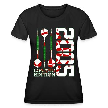 21. GEBURTSTAG DARTS LIMITED EDITION 2005 - Frauen Funktions-T-Shirt - Schwarz - Vorne - AI Model Female 172 light (172cm)