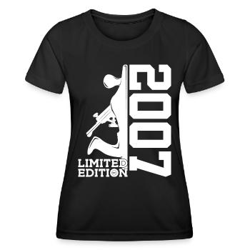 LIMITED EDITION 2007 TISCHLER 19. GEBURTSTAG - Frauen Funktions-T-Shirt - Schwarz - Vorne - AI Model Female 172 light (172cm)
