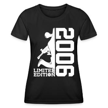 LIMITED EDITION 2006 TISCHLER 20. GEBURTSTAG - Frauen Funktions-T-Shirt - Schwarz - Vorne - AI Model Female 172 light (172cm)