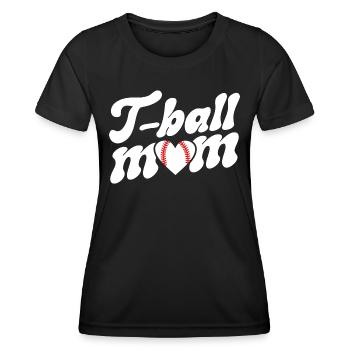 Retro Maman Joueuse De T-Ball Fan De Baseball - T-shirt sport Femme - noir - Devant - AI Model Female 172 light (172cm)