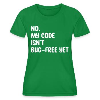 Humor Programmer Coder Bugs Gift Developer - Women's Functional T-Shirt - kelly green - Front - AI Model Female 172 dark (172cm)