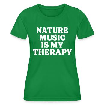Fan Music Relaxation Therapy Nature Music - Women's Functional T-Shirt - kelly green - Front - AI Model Female 172 dark (172cm)