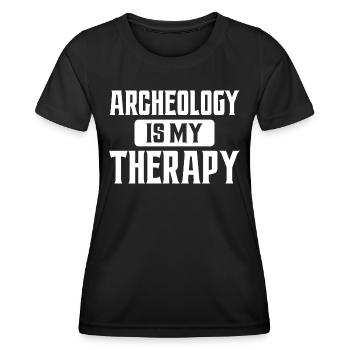 Archéologie Est Ma Thérapie Archéologue - T-shirt sport Femme - noir - Devant - AI Model Female 172 light (172cm)