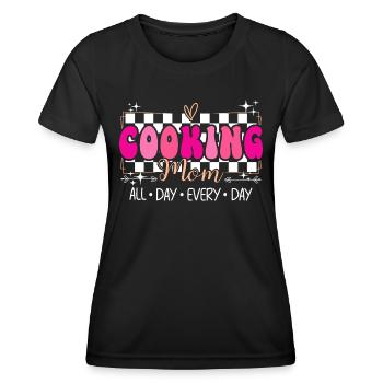 Mère Cheffe Maman Amatrice De Cuisine - T-shirt sport Femme - noir - Devant - AI Model Female 172 light (172cm)