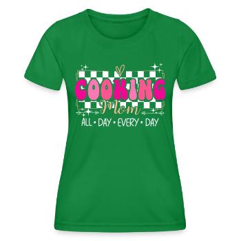 Mère Cheffe Maman Amatrice De Cuisine - T-shirt sport Femme - vert - Devant - AI Model Female 172 dark (172cm)
