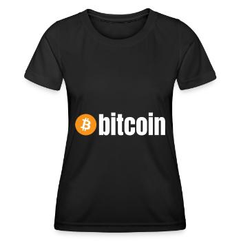 Bitcoin (Bitcoin) - Frauen Funktions-T-Shirt - Schwarz - Vorne - AI Model Female 172 light (172cm)