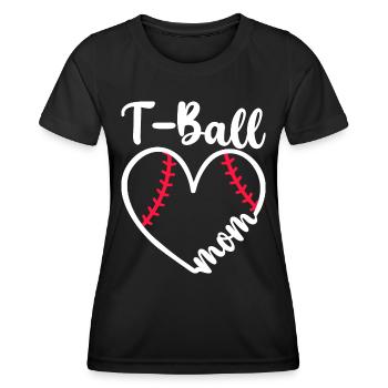 Maman Joueuse De T-Ball Fan De Baseball - T-shirt sport Femme - noir - Devant - AI Model Female 172 light (172cm)