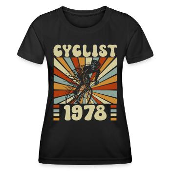 Radsportfest Jahrgang 1978 45-jähriges Jubiläum - Frauen Funktions-T-Shirt - Schwarz - Vorne - AI Model Female 172 light (172cm)