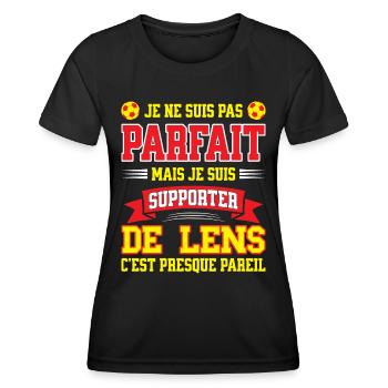 Supporter Football Lens Foot Fier Lensois - T-shirt sport Femme - noir - Devant - AI Model Female 172 light (172cm)