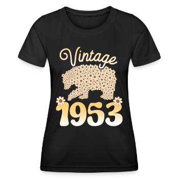 Birthday Party 1953 Woman 70 Years Anniversary - Women's Functional T-Shirt - black - Front - AI Model Female 172 light (172cm)
