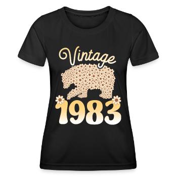 Birthday Party 1983 Woman 40 Years Anniversary - Women's Functional T-Shirt - black - Front - AI Model Female 172 light (172cm)