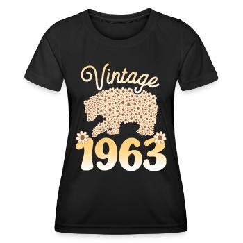 Birthday Party 1963 Woman 60 Years Anniversary - Women's Functional T-Shirt - black - Front - AI Model Female 172 light (172cm)