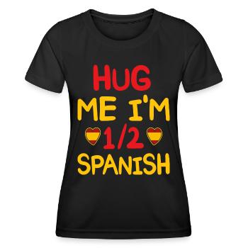 Spanish humor I'm half Spanish - Women's Functional T-Shirt - black - Front - AI Model Female 172 light (172cm)