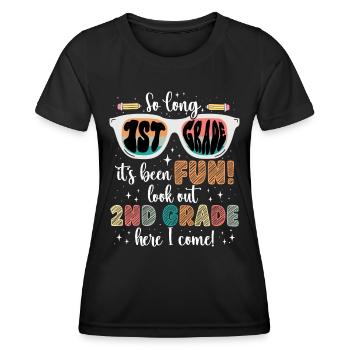 Fin Du CP Primaire CE1 Rentrée Enfant - T-shirt sport Femme - noir - Devant - AI Model Female 172 light (172cm)