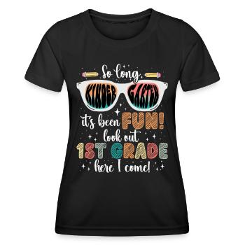 Fin De La Maternelle Rentrée Primaire Enfant - T-shirt sport Femme - noir - Devant - AI Model Female 172 light (172cm)