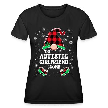 Weihnachtsfamilie Gnom Autistische Freundin - Frauen Funktions-T-Shirt - Schwarz - Vorne - AI Model Female 172 light (172cm)