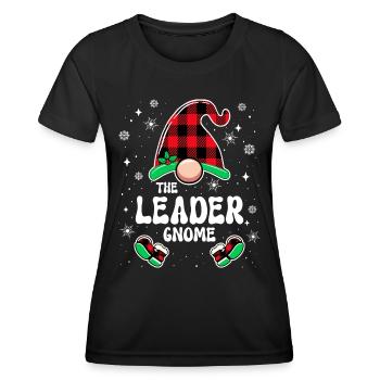 Christmas Family Gnome Leader - Women's Functional T-Shirt - black - Front - AI Model Female 172 light (172cm)