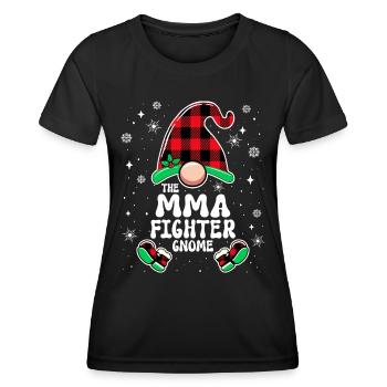 Noël En Famille Gnome Combattant MMA - T-shirt sport Femme - noir - Devant - AI Model Female 172 light (172cm)