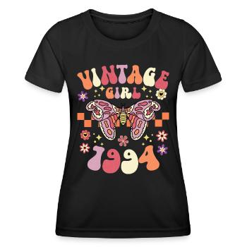 Vintage Year 1994 Birthday Party Woman 30 Years - Women's Functional T-Shirt - black - Front - AI Model Female 172 light (172cm)