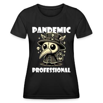 Humor Krankenschwester Pestdoktor Arzt - Frauen Funktions-T-Shirt - Schwarz - Vorne - AI Model Female 172 light (172cm)