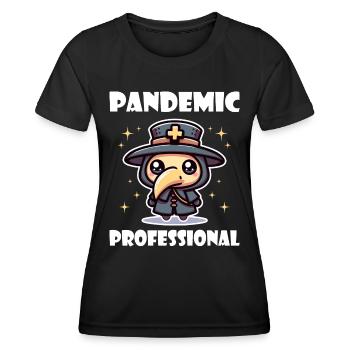 Humor Krankenschwester Pestdoktor Arzt - Frauen Funktions-T-Shirt - Schwarz - Vorne - AI Model Female 172 light (172cm)