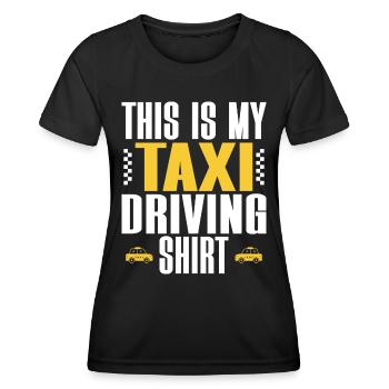 Conducteur De Taxi Chauffeur de Taxi - T-shirt sport Femme - noir - Devant - AI Model Female 172 light (172cm)
