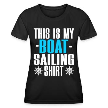 Seaman Boat Driver Captain - Women's Functional T-Shirt - black - Front - AI Model Female 172 light (172cm)