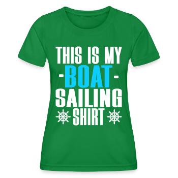 Seaman Boat Driver Captain - Women's Functional T-Shirt - kelly green - Front - AI Model Female 172 dark (172cm)
