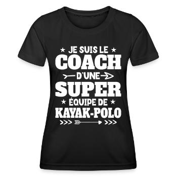 Super Coach Cadeau Pour Coach De Kayak-Polo - T-shirt sport Femme - noir - Devant - AI Model Female 172 light (172cm)
