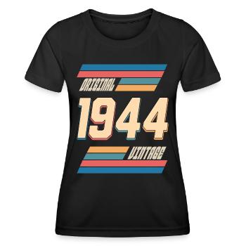 Original 1944 Geburtstag 80 Jahre Jubiläum - Frauen Funktions-T-Shirt - Schwarz - Vorne - AI Model Female 172 light (172cm)