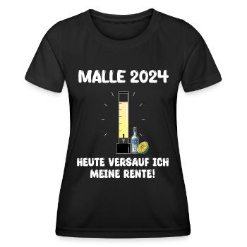 Vodka Lemon Säule heute versauf ich meine Rente - Frauen Funktions-T-Shirt - Schwarz - Vorne - AI Model Female 172 light (172cm)