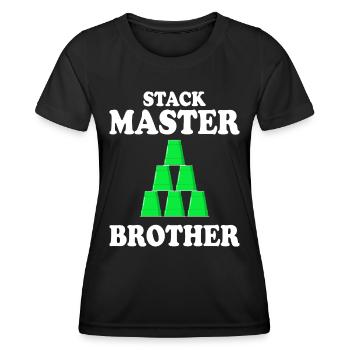 Cups Stacker Sport Stacking Brother - Women's Functional T-Shirt - black - Front - AI Model Female 172 light (172cm)