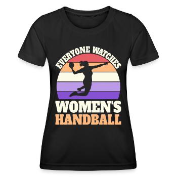 Retro Sport Women's Handball - Women's Functional T-Shirt - black - Front - AI Model Female 172 light (172cm)