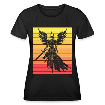 Vintage Femme Viking Maman Valkyrie - T-shirt sport Femme - noir - Devant - AI Model Female 172 light (172cm)