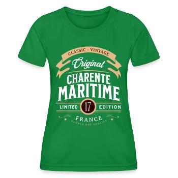 Charente-Maritime Département France - T-shirt sport Femme - vert - Devant - AI Model Female 172 dark (172cm)
