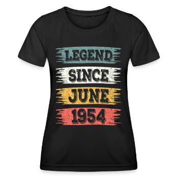 Legend 1954 June 70 Years Anniversary - Women's Functional T-Shirt - black - Front - AI Model Female 172 light (172cm)